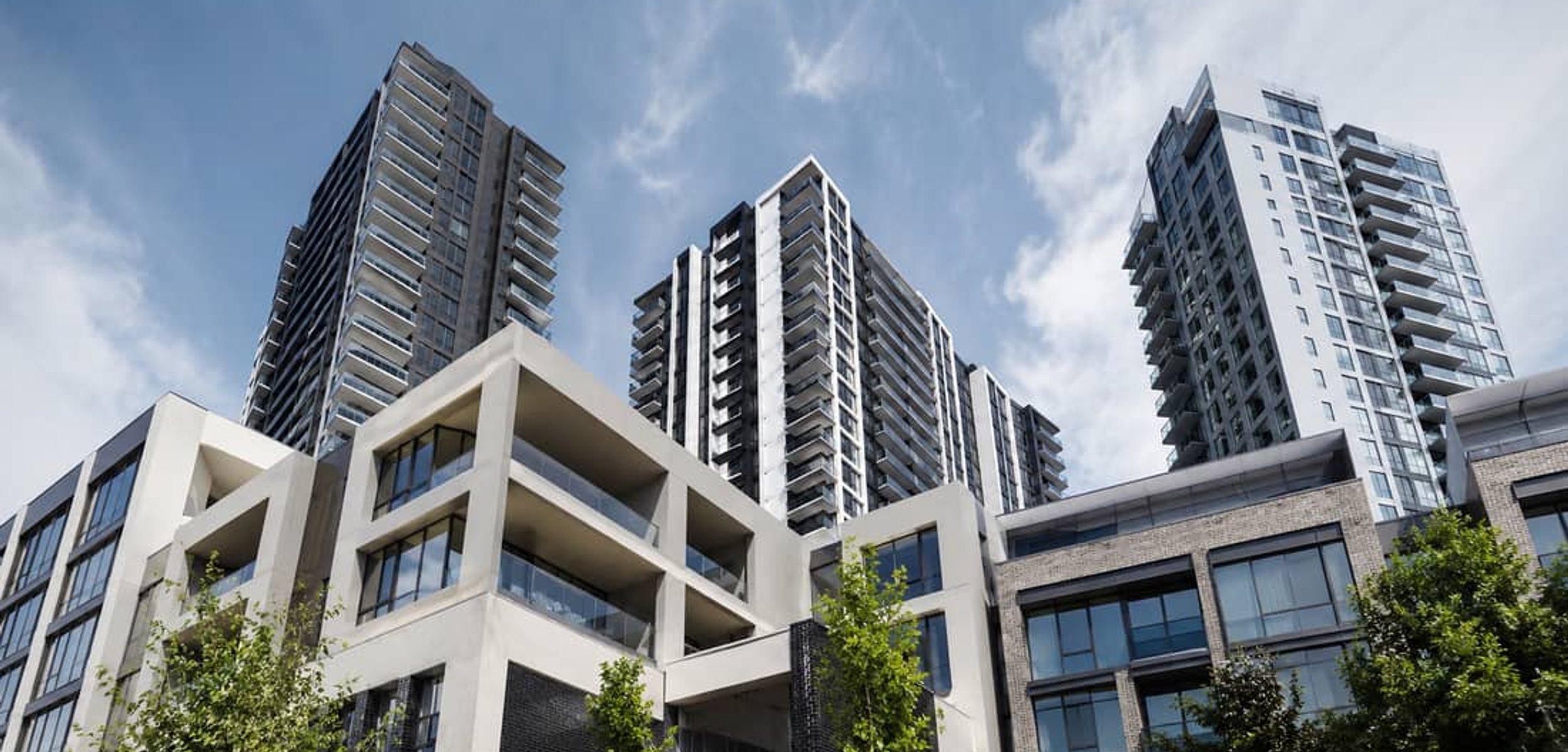 Modern apartment buildings in Melbourne